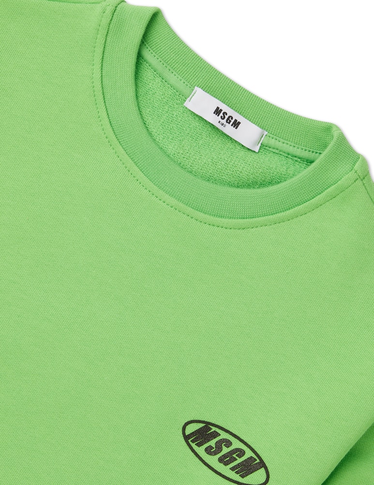 rinascente MSGM Felpa girocollo over fit  - Verde