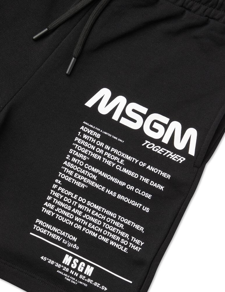rinascente MSGM Pantaloni corti in cotone over fit - Nero