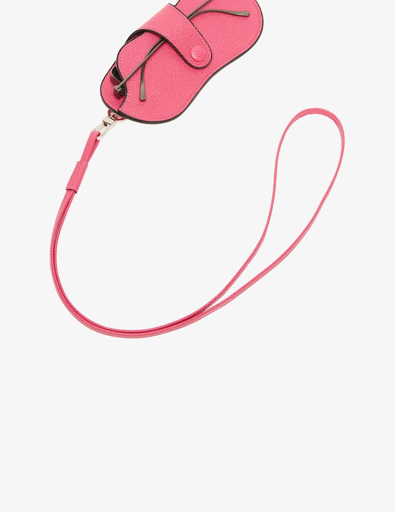 rinascente Valextra Porta occhiali in pelle con Tracolla