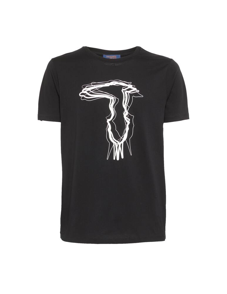 Trussardi T-shirt regular fit in jersey con logo grafico - immagine 1 Trussardi T-shirt regular fit in jersey con logo grafico - immagine 1
