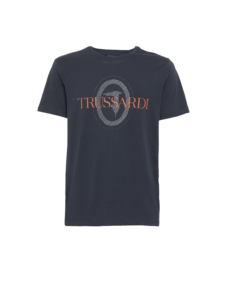 Trussardi Regular-fit t-shirt with greyhound logo - picture 1 Trussardi Regular-fit t-shirt with greyhound logo - picture 1