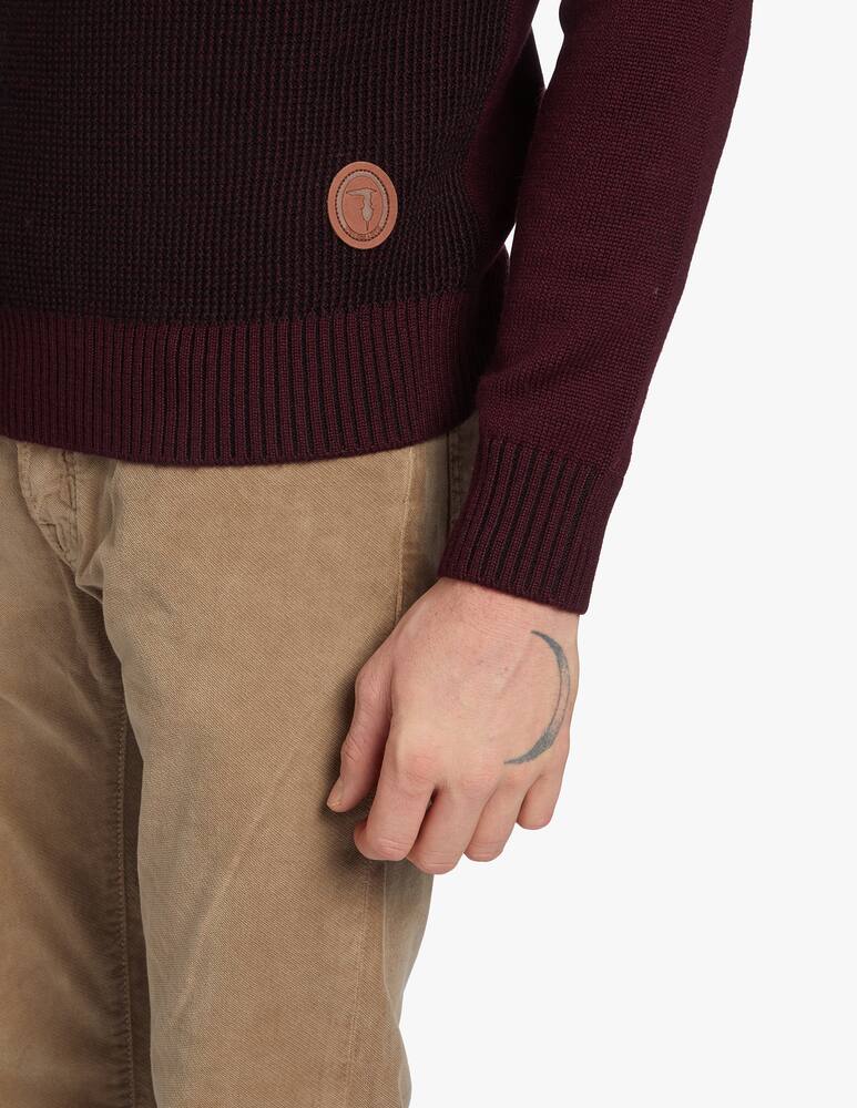 rinascente Trussardi Maglione girocollo misto lana doppio punto