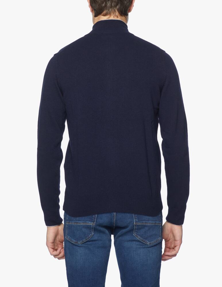 rinascente Trussardi Cardigan regular fit in lana e cachemire con zip