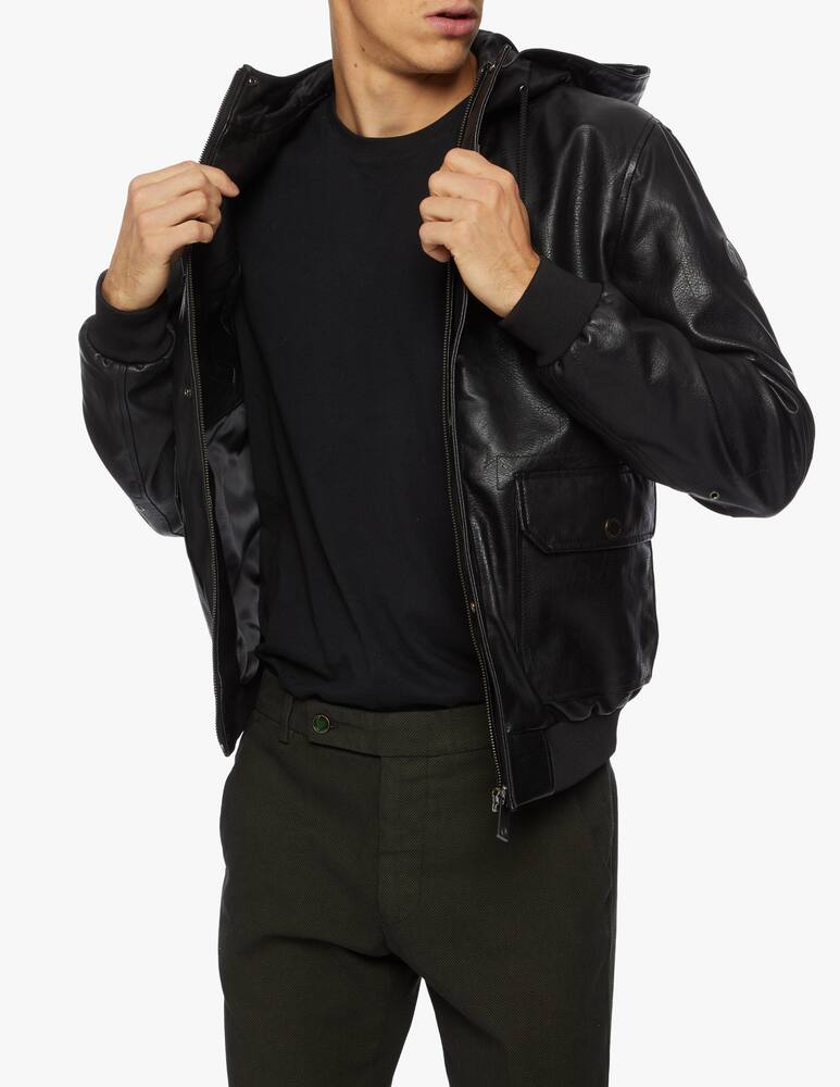 rinascente Trussardi Giubbotto con cappuccio in similpelle