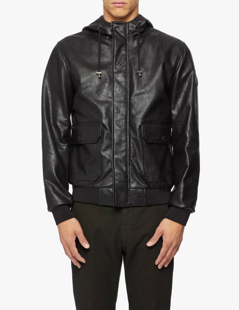 rinascente Trussardi Giubbotto con cappuccio in similpelle