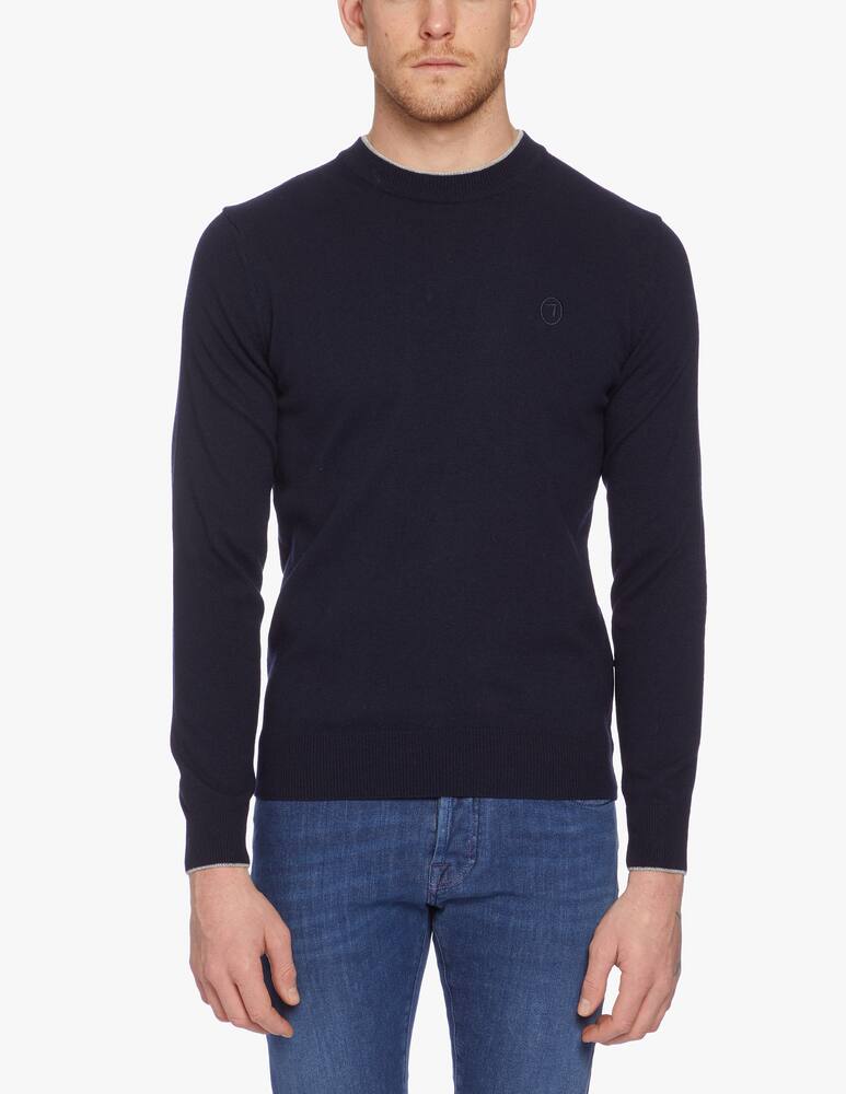 Trussardi Slim fit wool crew neck pullover - picture 4 Trussardi Slim fit wool crew neck pullover - picture 4