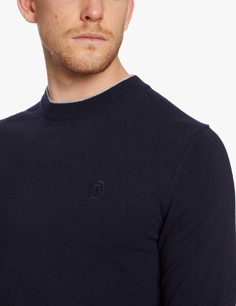 Trussardi Slim fit wool crew neck pullover - picture 5 Trussardi Slim fit wool crew neck pullover - picture 5