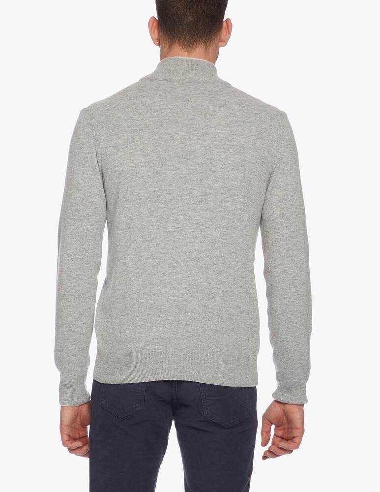 rinascente Trussardi Regular fit zip up wool and cashmere cardigan