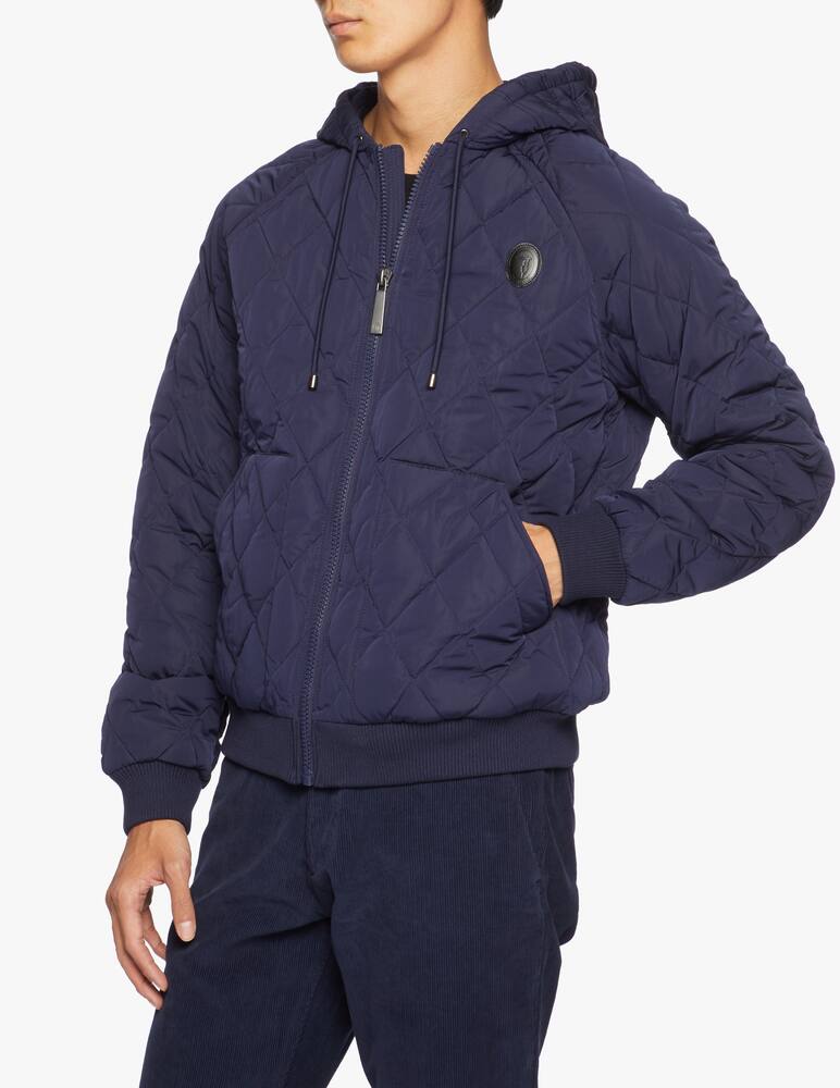 rinascente Trussardi Quilted fabric jacket with hood