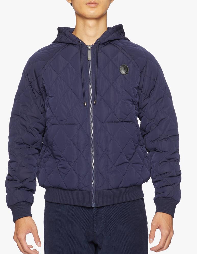 rinascente Trussardi Quilted fabric jacket with hood