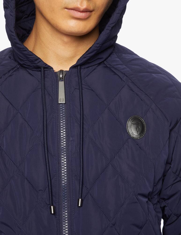 rinascente Trussardi Quilted fabric jacket with hood