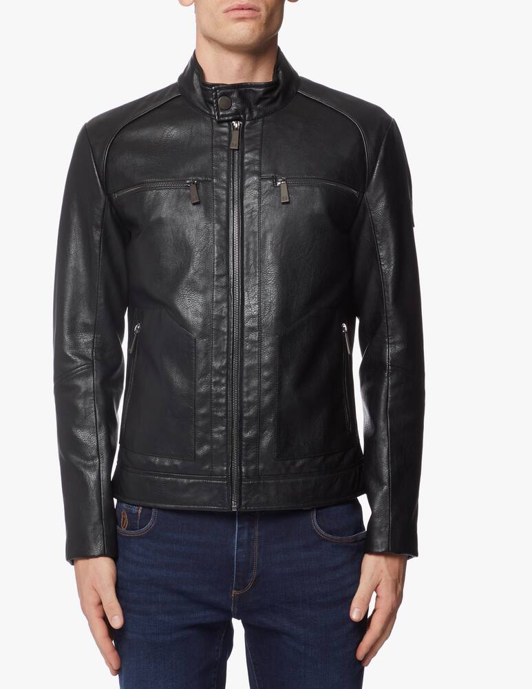 rinascente Trussardi Giacca biker in similpelle martellata