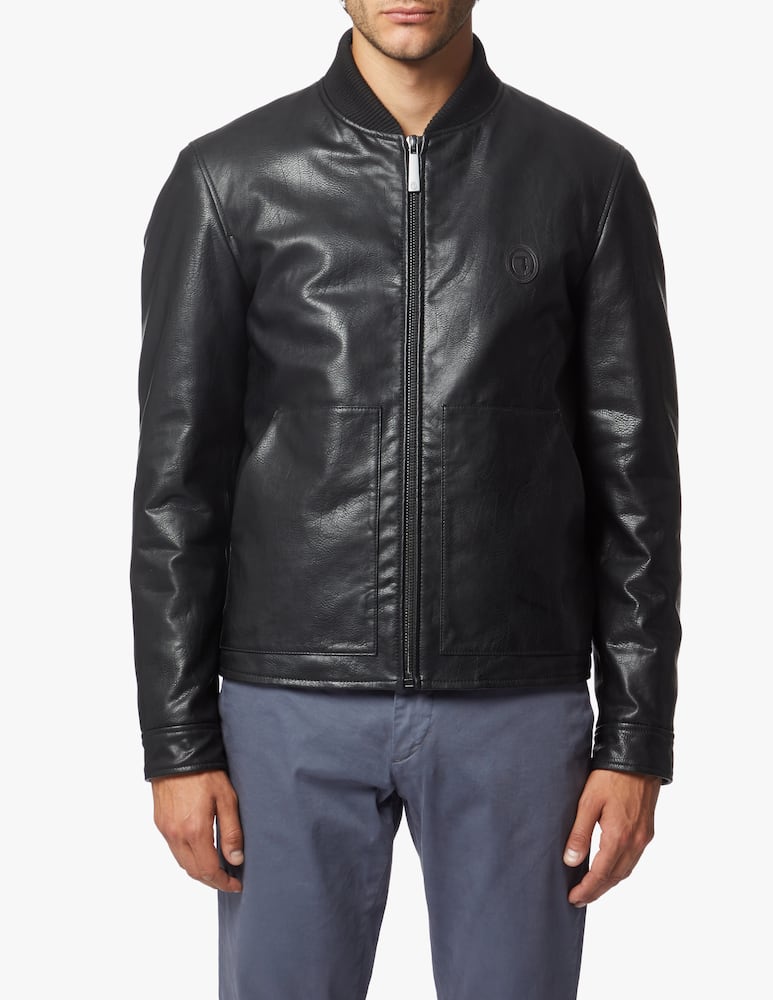 rinascente Trussardi Textured fake leather bomber