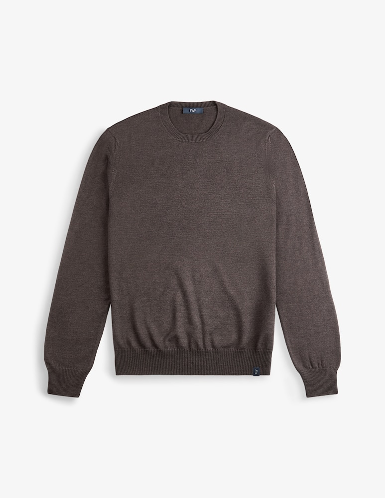 Fay merinos wool round-neck jumper - picture 5