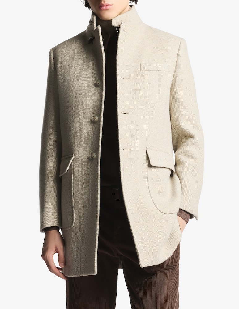 Fay Wool herringbone coat - picture 1 Fay Wool herringbone coat - picture 1