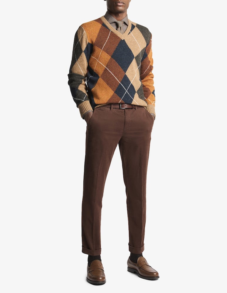 Fay Slim fit cotton gabardine trousers - picture 2