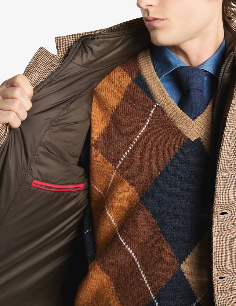 rinascente Fay Houndstooth wool down jacket