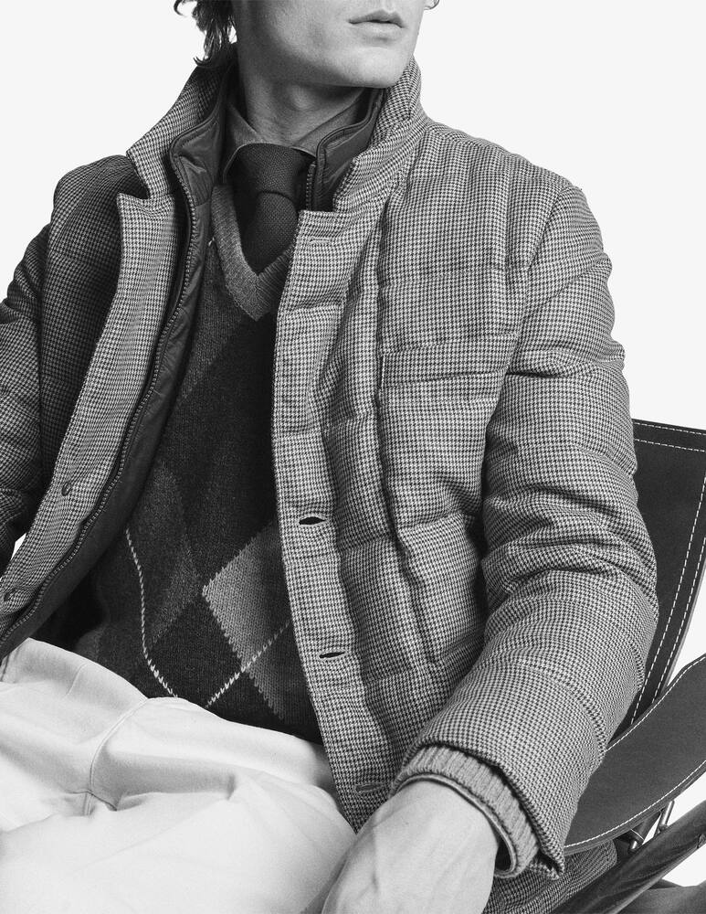 rinascente Fay Houndstooth wool down jacket