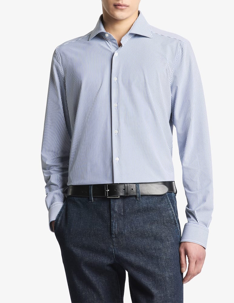 rinascente Fay Camicia regular fit in jersey tecnico rigato