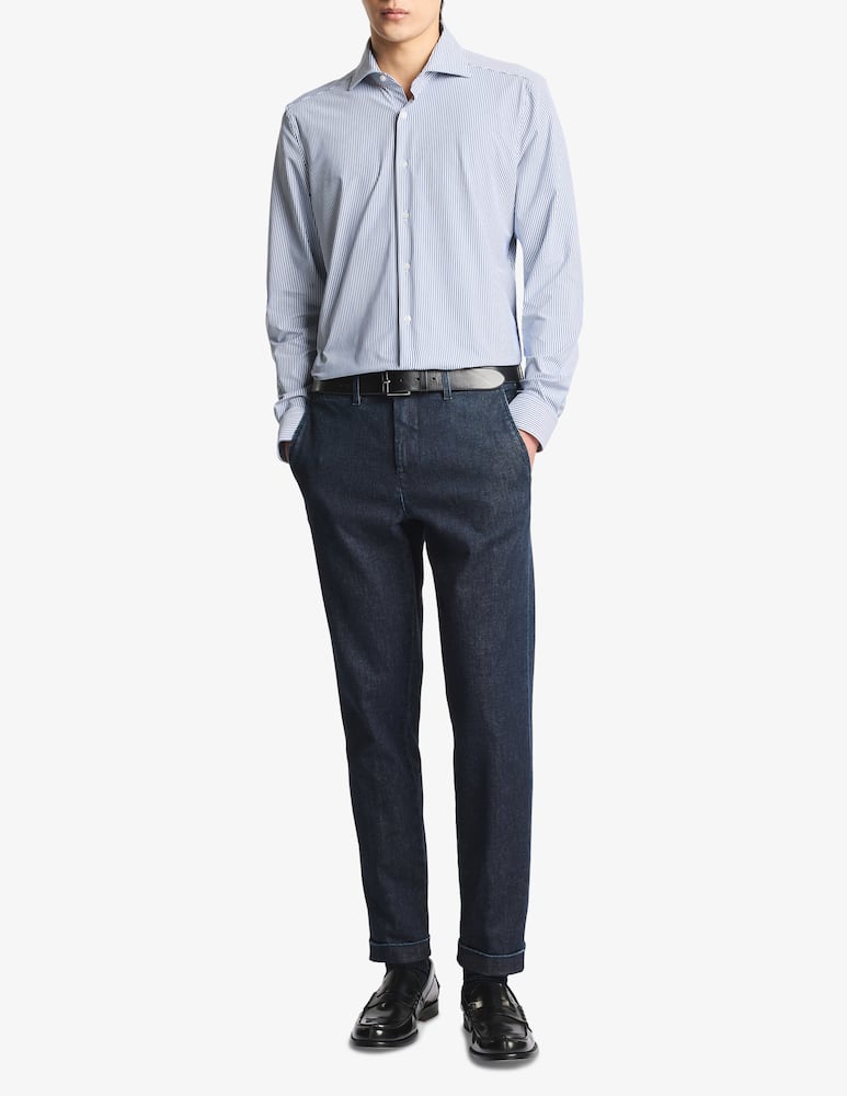 rinascente Fay Camicia regular fit in jersey tecnico rigato