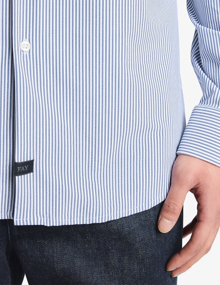 rinascente Fay Camicia regular fit in jersey tecnico rigato