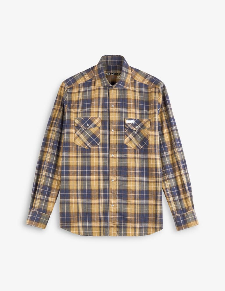 Fay Check flannel shirt - picture 4 Fay Check flannel shirt - picture 4
