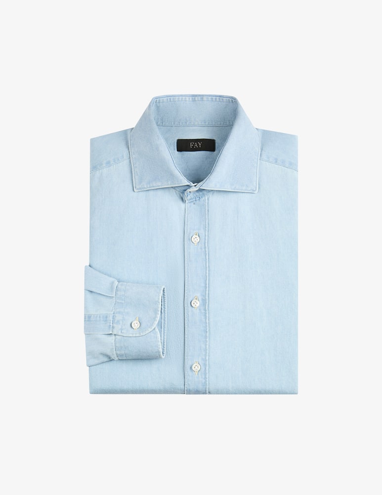 Fay Regular fit denim shirt - picture 5 Fay Regular fit denim shirt - picture 5