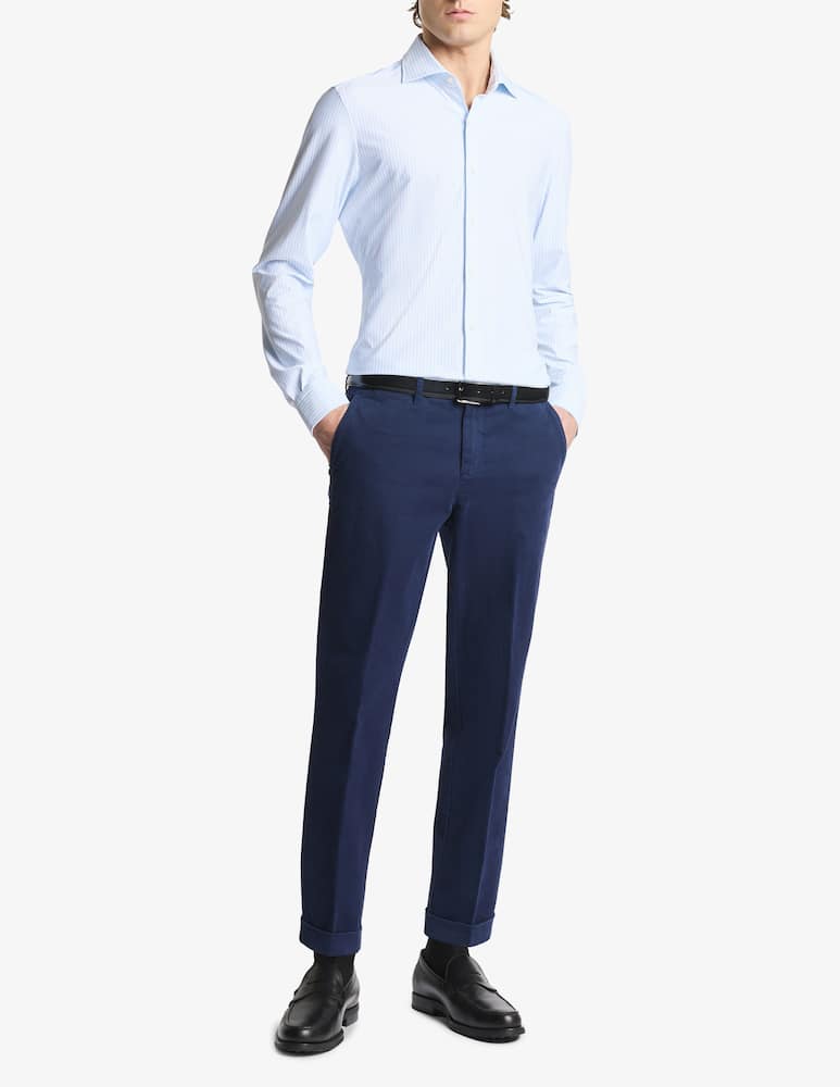 Fay Regular fit striped stretch shirt - picture 2 Fay Regular fit striped stretch shirt - picture 2
