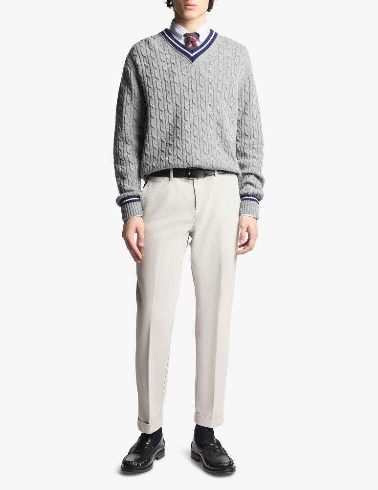 rinascente Fay Cable-knit wool V-neck jumper