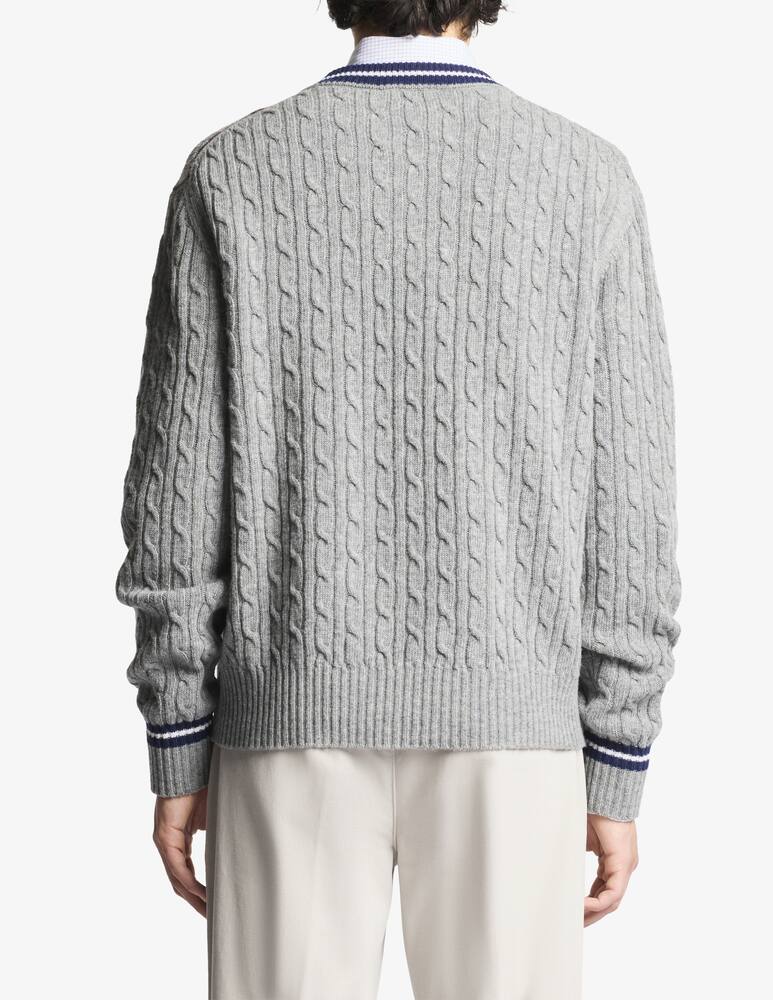 rinascente Fay Cable-knit wool V-neck jumper