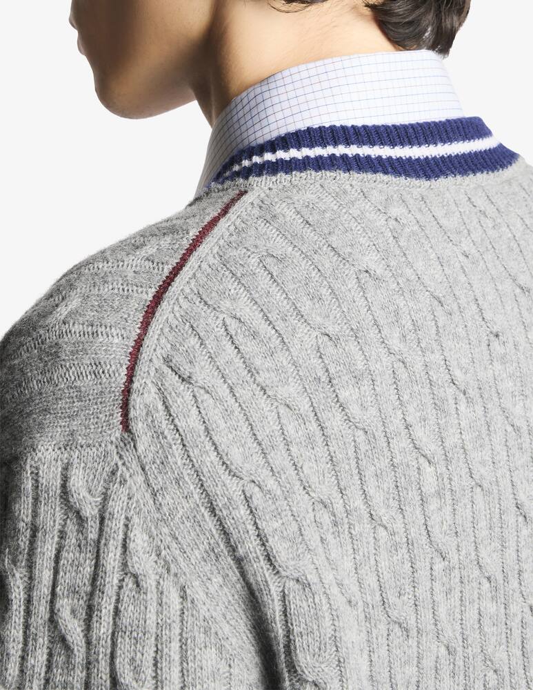 rinascente Fay Cable-knit wool V-neck jumper