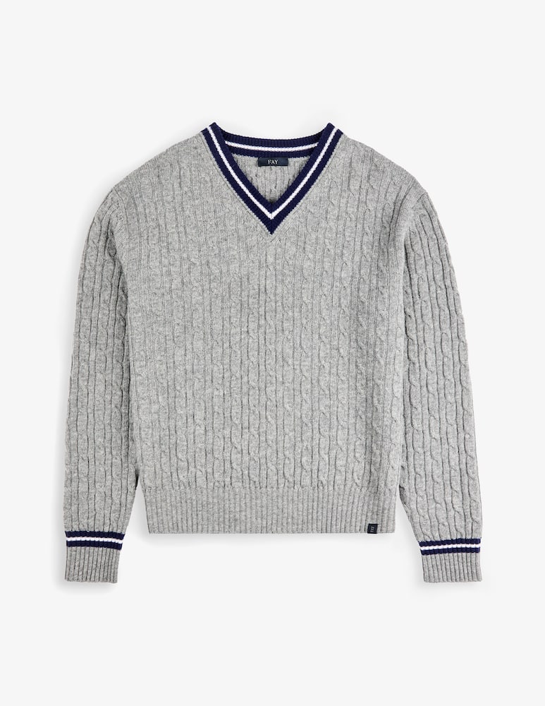 Fay Maglia scollo a v in lana - immagine 5 Fay Maglia scollo a v in lana - immagine 5