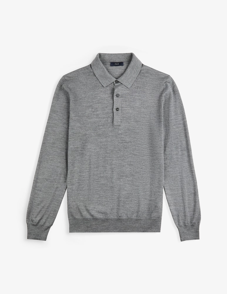 Fay Wool silk polo shirt - picture 5 Fay Wool silk polo shirt - picture 5