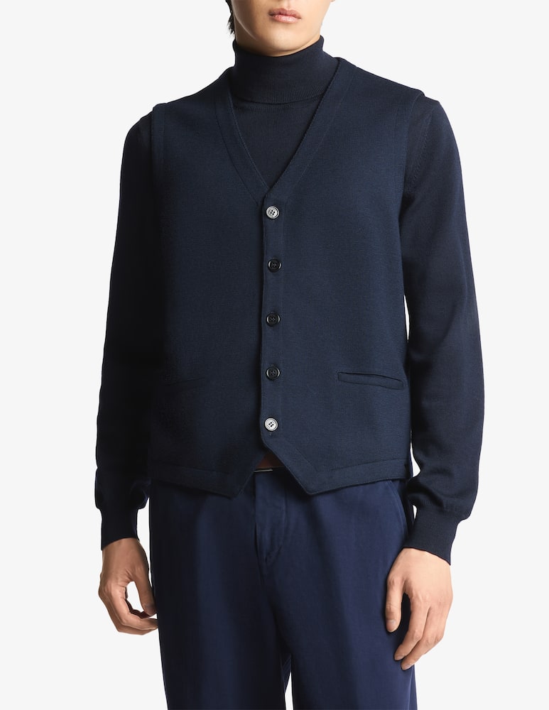 rinascente Fay Merino wool knit waistcoat