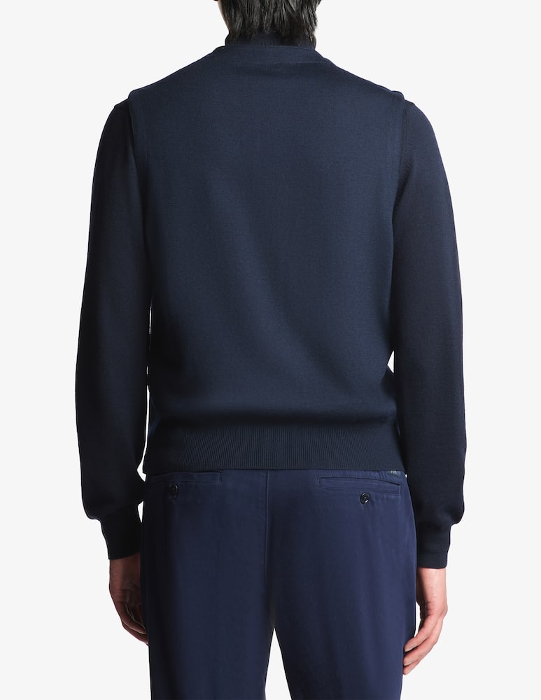 rinascente Fay Merino wool knit waistcoat