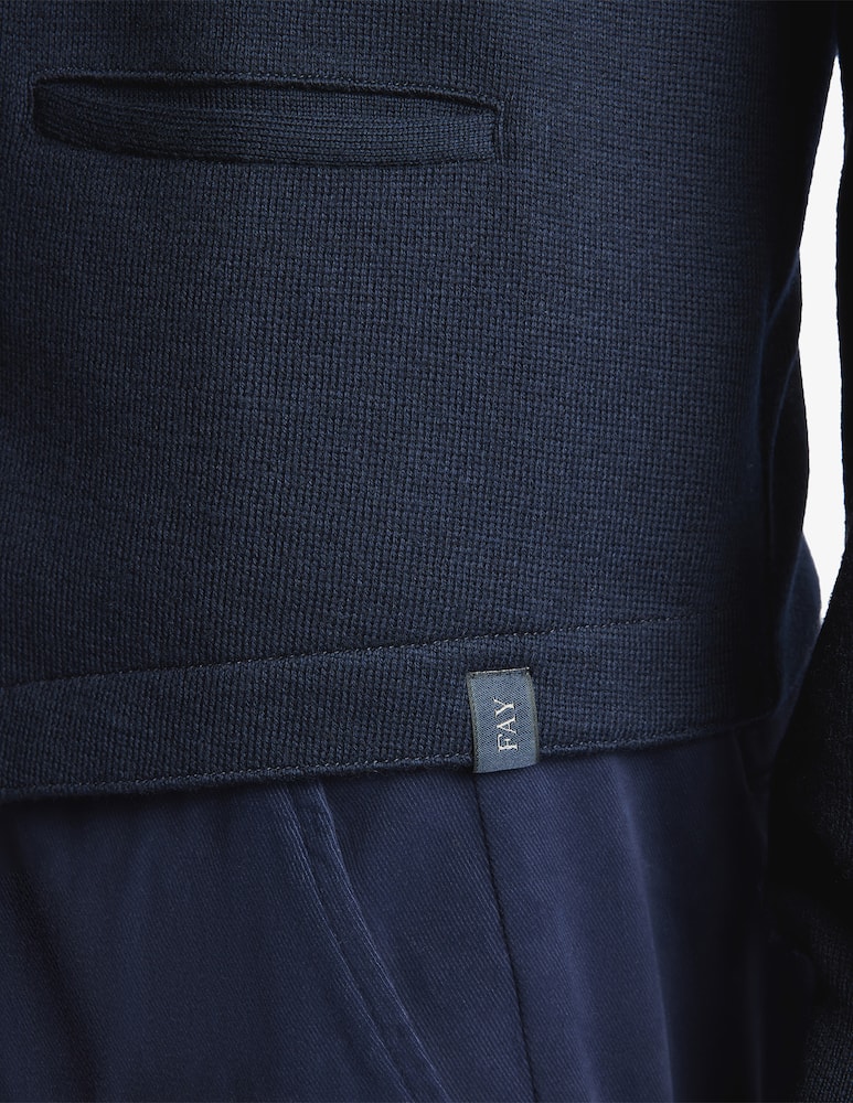 Fay Merino wool knit waistcoat - picture 4