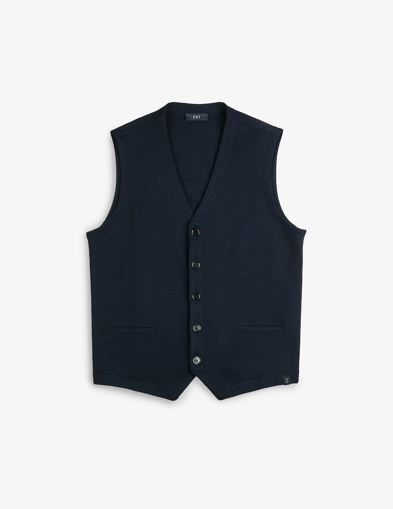 rinascente Fay Merino wool knit waistcoat
