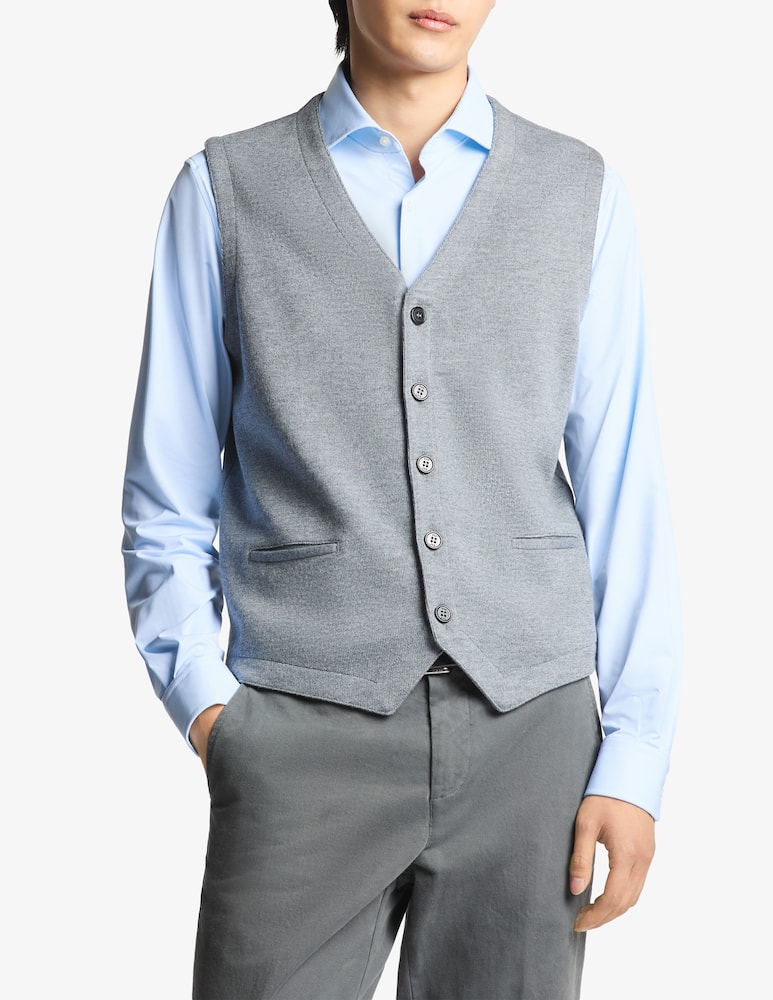 rinascente Fay Gilet in lana merino lavorata a maglia
