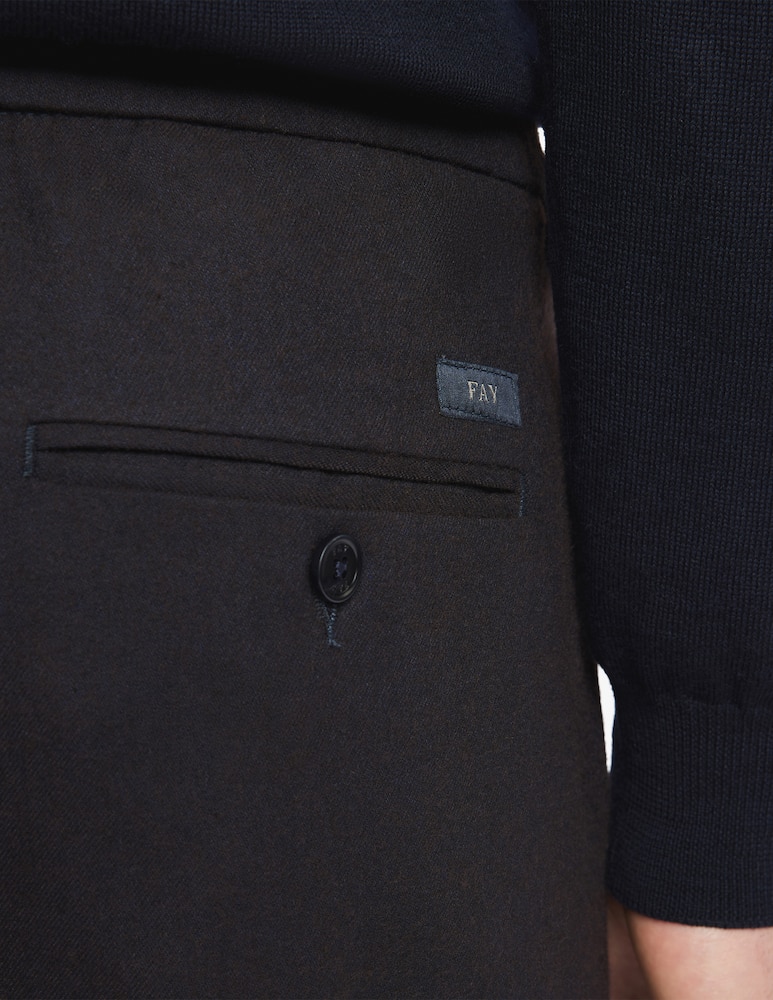 Fay Pantaloni regular fit in flanella - immagine 4