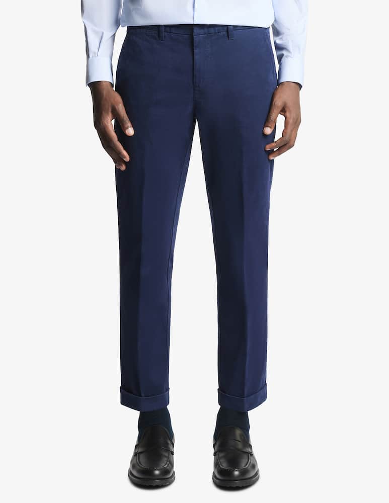 rinascente Fay Slim fit cotton gabardine trousers