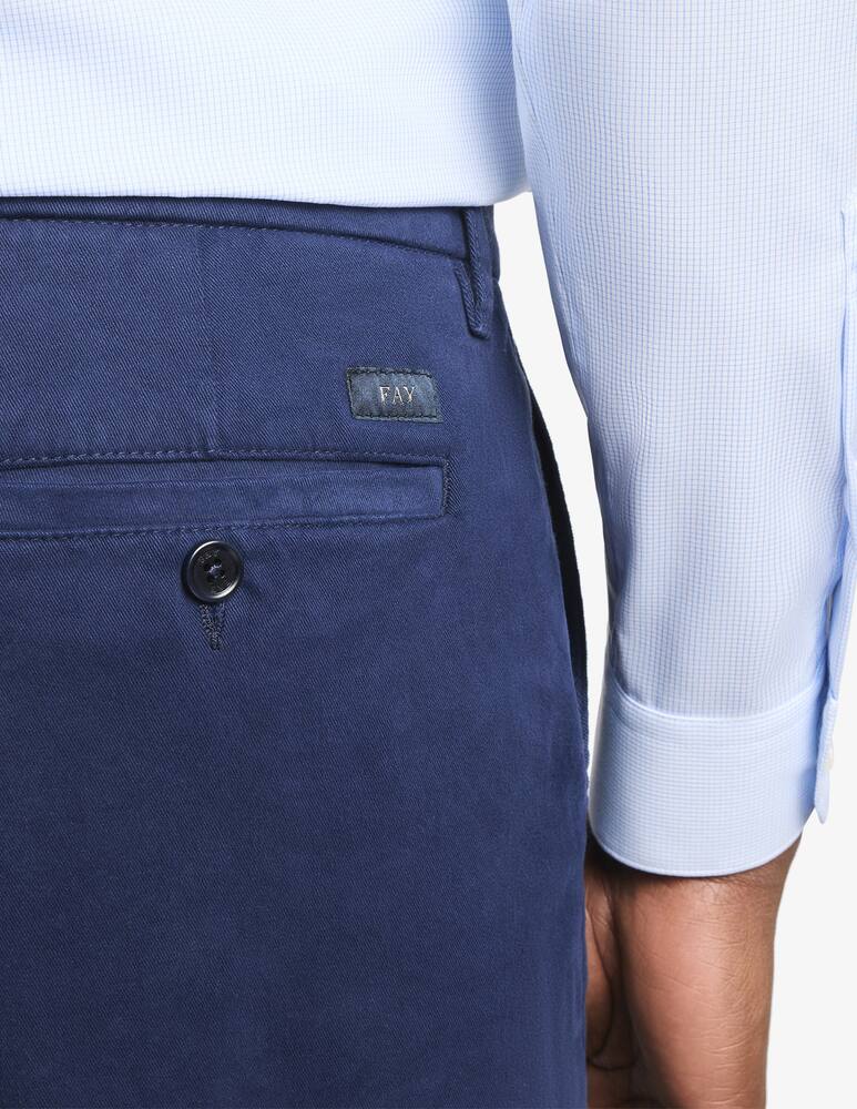 rinascente Fay Slim fit cotton gabardine trousers