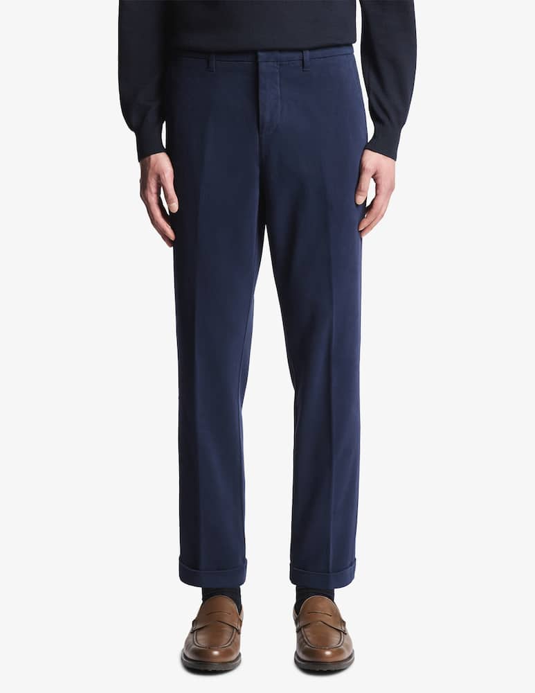 rinascente Fay Slim fit cotton twill trousers