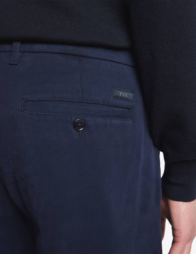 rinascente Fay Slim fit cotton twill trousers