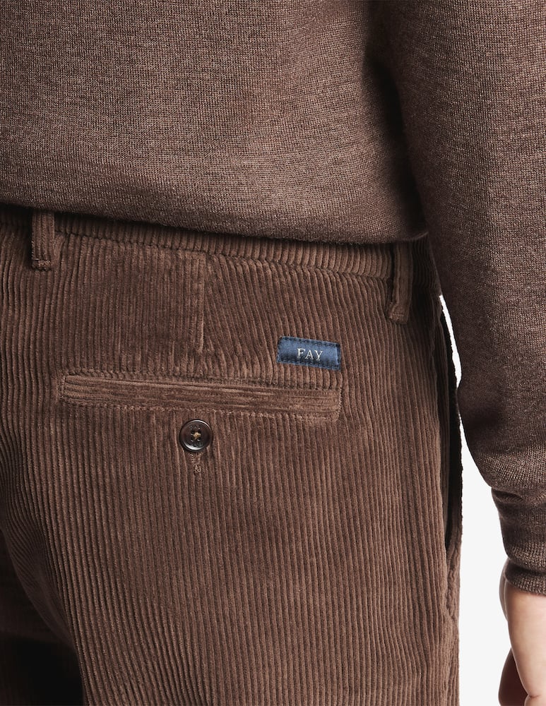 Fay Pantaloni slim fit in velluto a coste - immagine 4