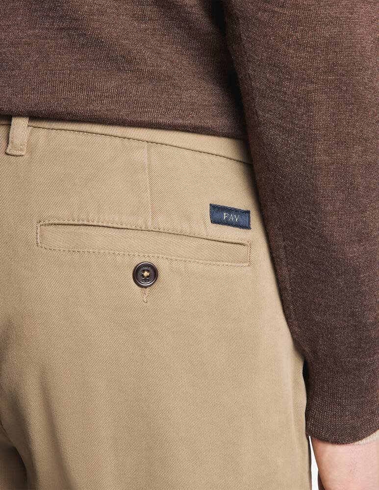rinascente Fay Slim fit cotton twill trousers