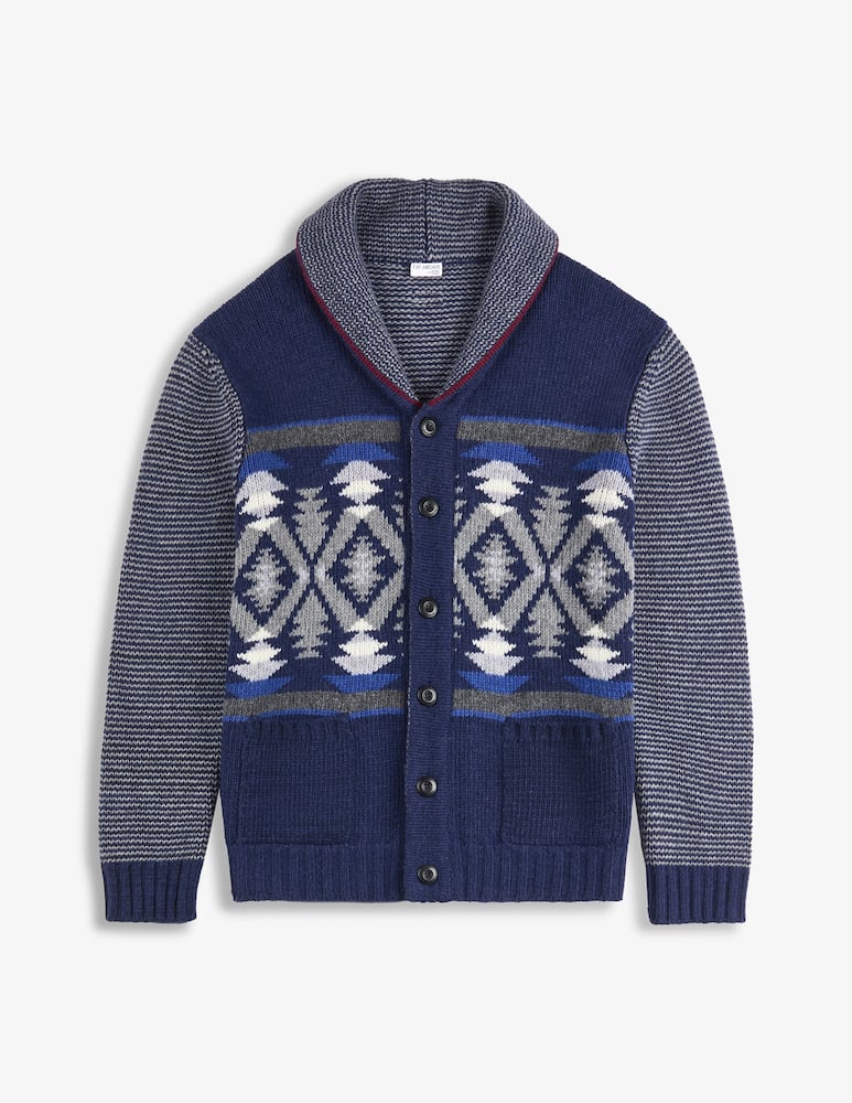 Fay Jacquard wool cardigan - picture 4 Fay Jacquard wool cardigan - picture 4