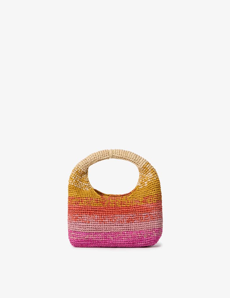 rinascente Manebì Borsa a mano halfmoon in rafia