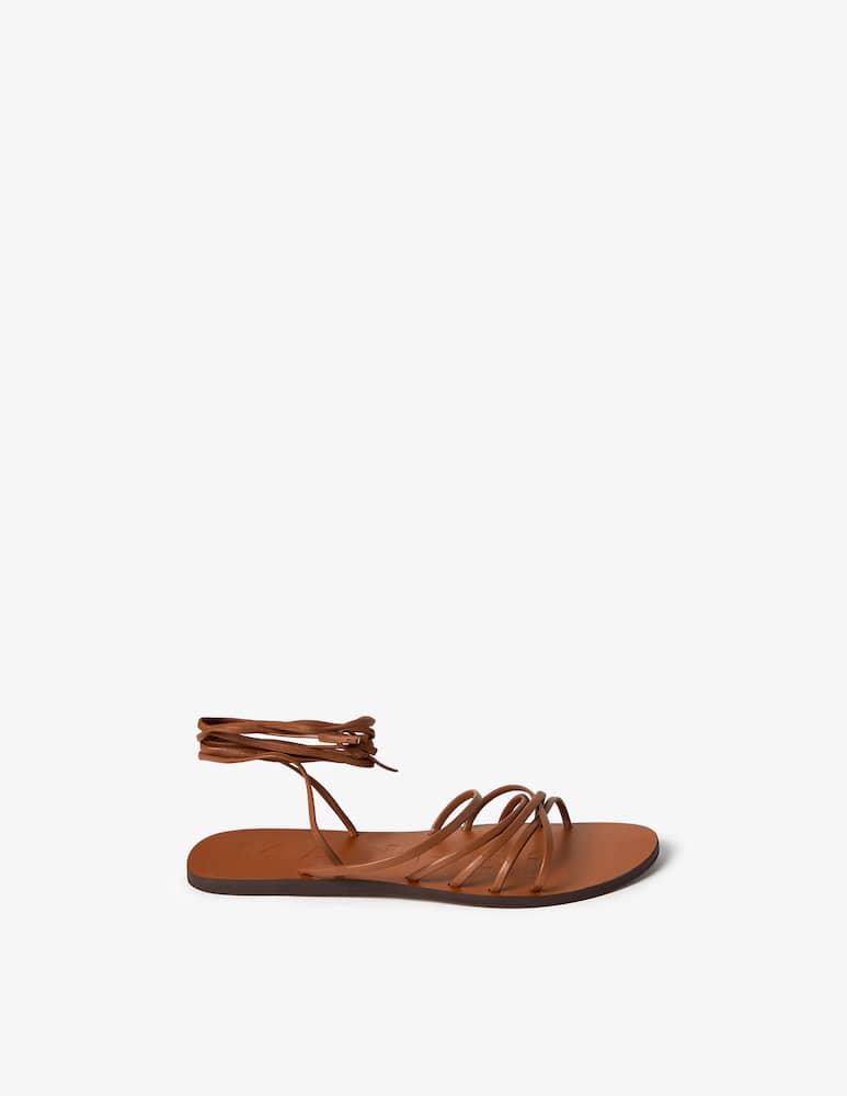 rinascente Manebì Leather lace-up flat sandals