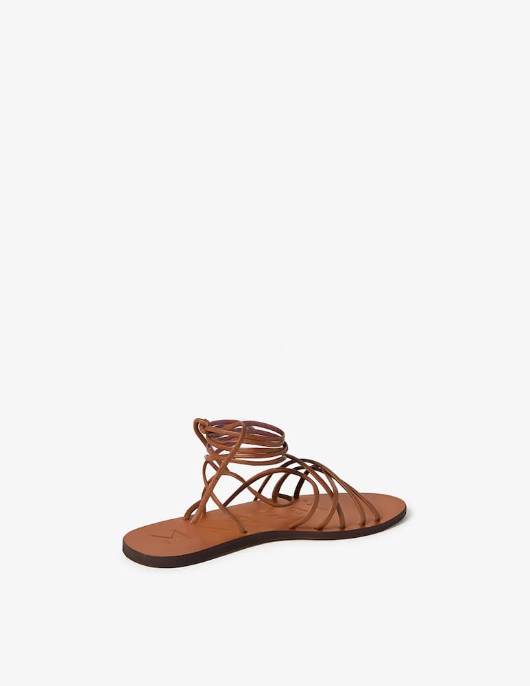 rinascente Manebì Leather lace-up flat sandals