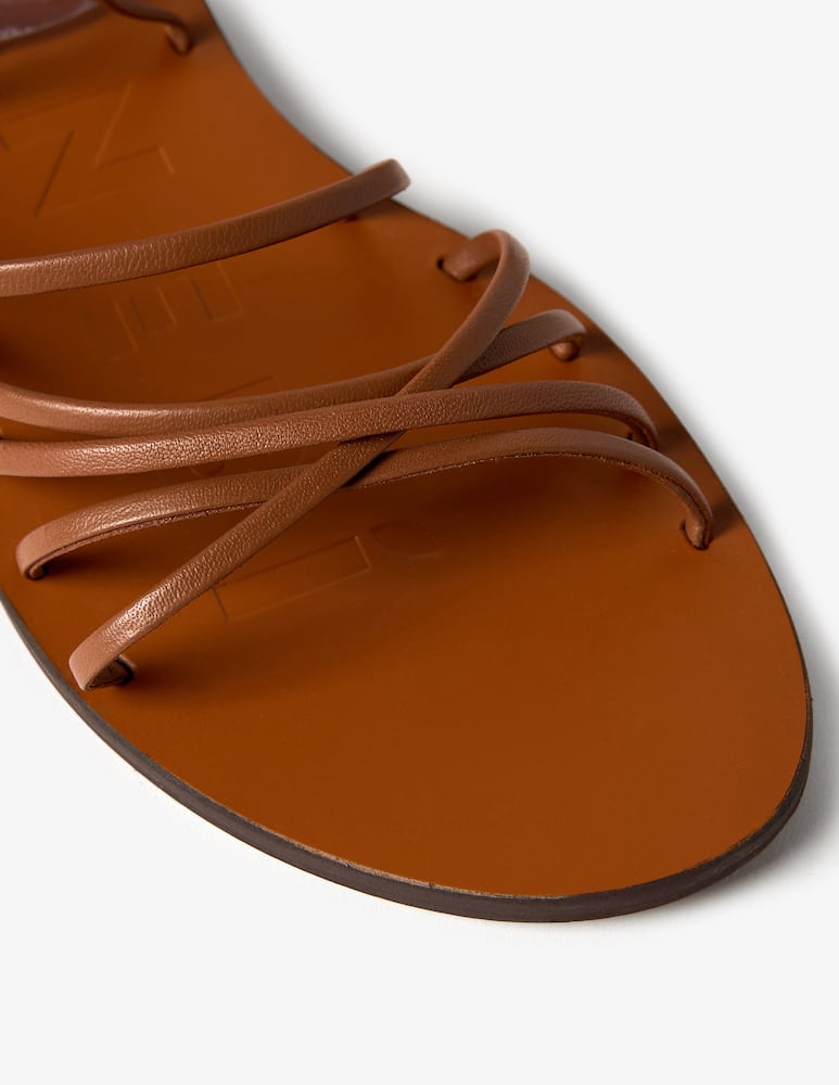 rinascente Manebì Leather lace-up flat sandals